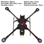 9IMOD 13inch 15inch 520mm Drone Frame Carbon Fiber Frame Kit Drone Accessories DIY for Racing Drone Parts
